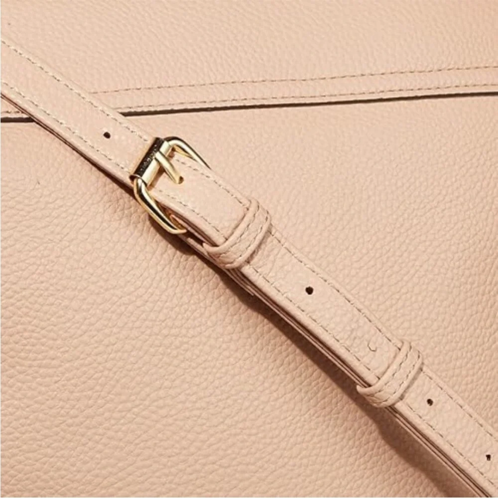 Nanette Lenore Logan Vegan Leather Backpack purse handbag handle adjustable tan